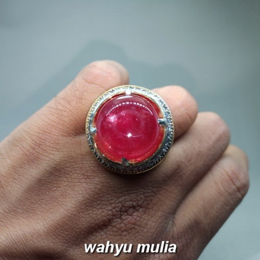 Dijual Batu Cincin Ruby Merah Delima Besar asli berkhodam bersertifikat mustika natural berkhasiat harga afrika_8