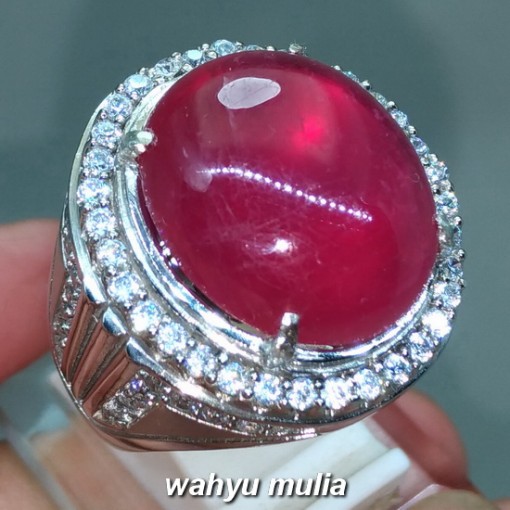 Jual Batu Permata Ruby Merah Delima asli berkhodam bersertifikat pijen tua bagus afrika birma mozambik natural_6