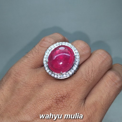 Jual Batu Permata Ruby Merah Delima asli berkhodam bersertifikat pijen tua bagus afrika birma mozambik natural_8