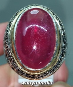 gambar jual Cincin Batu Akik Ruby Merah Delima asli bersertifikat berkhodam bagus khasiat ciri harga afrika birma _5