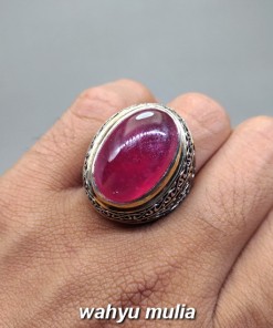 gambar jual Cincin Batu Akik Ruby Merah Delima asli bersertifikat berkhodam bagus khasiat ciri harga afrika birma _9