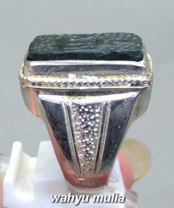 gambar Batu Cincin Giok Hitam Lafadz Allah Black jade asli natural bersertifikat korea birma cina harga khasiat jenis magnet_3