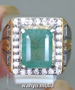 harga Cincin Batu Permata Emerald Beryl Jamrud Kotak asli bersertifikat natural ethiopia _3