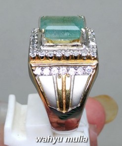 harga Cincin Batu Permata Emerald Beryl Jamrud Kotak asli bersertifikat natural ethiopia _4