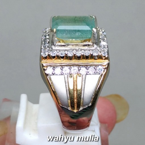harga Cincin Batu Permata Emerald Beryl Jamrud Kotak asli bersertifikat natural ethiopia _4