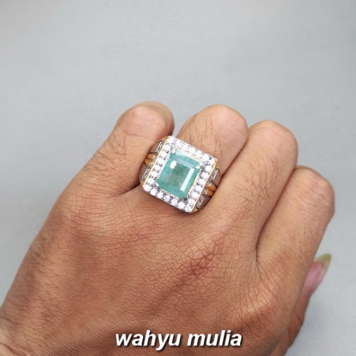 harga Cincin Batu Permata Emerald Beryl Jamrud Kotak asli bersertifikat natural ethiopia _5