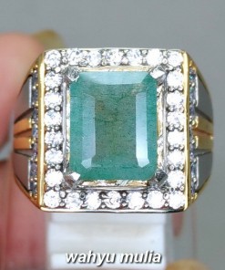 harga Cincin Batu Permata Emerald Beryl Jamrud Kotak asli bersertifikat natural ethiopia _6