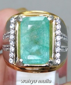 khasiat Batu Cincin Natural Zamrud Emerald Beryl kotak asli bersertifikat mustika harga kolombia_5