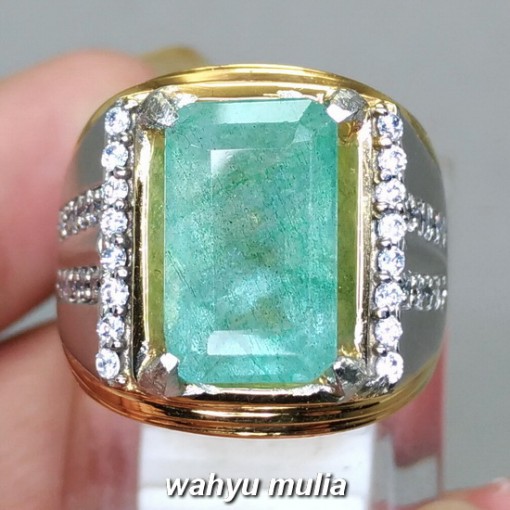 khasiat Batu Cincin Natural Zamrud Emerald Beryl kotak asli bersertifikat mustika harga kolombia_5