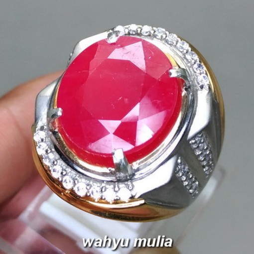 Batu Natural Ruby Corundum Cutting Merah Delima Asli dijual harga ciri mantra bacaan berenergi kegunaan_1