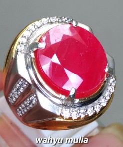 Batu Natural Ruby Corundum Cutting Merah Delima Asli dijual harga ciri mantra bacaan berenergi kegunaan_2