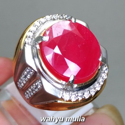 Batu Natural Ruby Corundum Cutting Merah Delima Asli dijual harga ciri mantra bacaan berenergi kegunaan_2