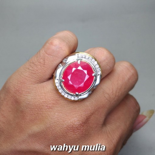 Batu Natural Ruby Corundum Cutting Merah Delima Asli dijual harga ciri mantra bacaan berenergi kegunaan_4