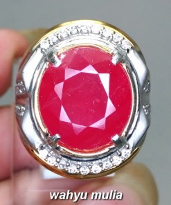 Batu Natural Ruby Corundum Cutting Merah Delima Asli dijual harga ciri mantra bacaan berenergi kegunaan_5