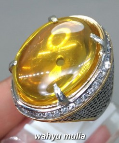 Foto Cincin Batu Kinyang emas kecubung Sitrin yakut Asli berkhodam berkhasiat bersertifikat bagus kalimantan harga ciri mantra_1
