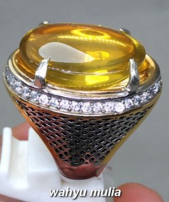 Foto Cincin Batu Kinyang emas kecubung Sitrin yakut Asli berkhodam berkhasiat bersertifikat bagus kalimantan harga ciri mantra_3