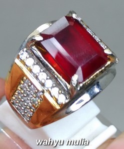 Foto Cincin Batu Natural Garnet Merah Kotak Asli berenergi mustika berkhodam natural srilangka jenis harga_2