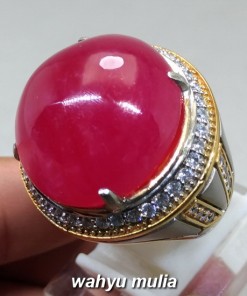 Gambar Batu Cincin Ruby Merah Delima ukuran Besar bagus asli natural afrika birma bagus ciri harga khasiat berkhodam bersertifikat_3