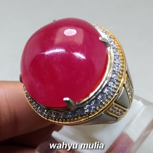 Gambar Batu Cincin Ruby Merah Delima ukuran Besar bagus asli natural afrika birma bagus ciri harga khasiat berkhodam bersertifikat_3