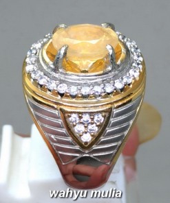 Jual Batu Cincin Yellow Safir Yakut Kuning emas ori asli bersertifikat berkhodam manfaat energi zodiak ciri_3