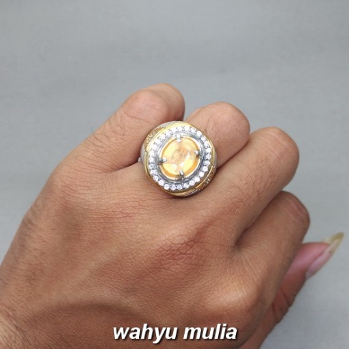 Jual Batu Cincin Yellow Safir Yakut Kuning emas ori asli bersertifikat berkhodam manfaat energi zodiak ciri_4