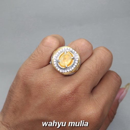 foto Batu Cincin Natural Yellow Safir Yakult asli berkhodam bersertifikat ciri harga manfaat afrika srilangka_4