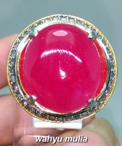 foto Cincin Batu Merah Delima Ruby Jumbo Asli bersertifikat berkhodam kegunaan harga murah bagus koleksi afrika birma_2