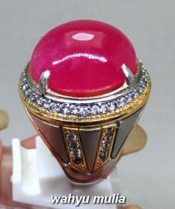 foto Cincin Batu Merah Delima Ruby Jumbo Asli bersertifikat berkhodam kegunaan harga murah bagus koleksi afrika birma_4