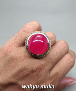 foto Cincin Batu Merah Delima Ruby Jumbo Asli bersertifikat berkhodam kegunaan harga murah bagus koleksi afrika birma_5