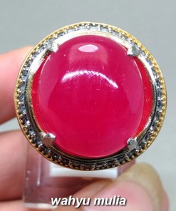 foto Cincin Batu Merah Delima Ruby Jumbo Asli bersertifikat berkhodam kegunaan harga murah bagus koleksi afrika birma_6