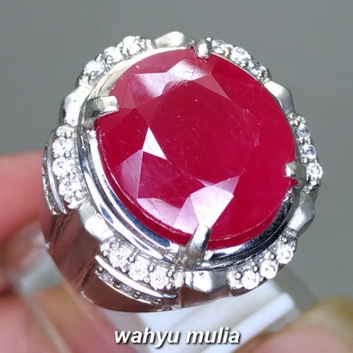 gambar Batu Permata Natural Ruby Merah Delima Cutting Asli bersertifikat berkhodam manfaat harga jenis bacaan cara _2