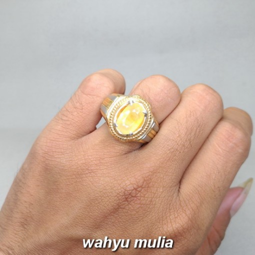 gambar Cincin Batu Natural Yellow Safir Yakut asli bersertifikat afrika ceylon ciri harga khasiat berkhodam_4