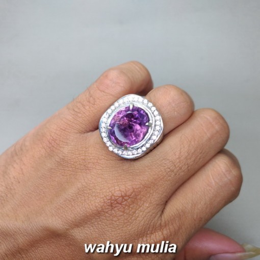 khasiat Cincin Batu Amethyst Quartz kecubung Kinyang ungu Asli berkhodam mustika pengasihan ciri asal kalimantan brazil_4