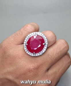 mustika Batu Cincin Natural Ruby Cutting besar Merah Delima Asli berkhodam bersertifikat tanzania madagaskar burma ciri manfaat_4