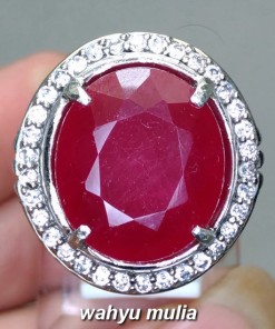 mustika Batu Cincin Natural Ruby Cutting besar Merah Delima Asli berkhodam bersertifikat tanzania madagaskar burma ciri manfaat_5
