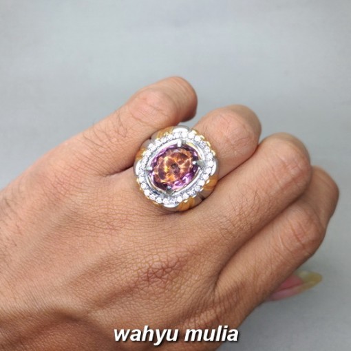 mustika Cincin Batu Permata kecubung ungu violet sapparela amatis Asli berkhodam bersertifikat natural memo kalimantan khasiat cara_4