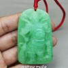 Foto Kalung Batu Giok Hijau Ukir Dewa Kwan kong Guan Yu Asli tali merah bersertifikat bagus kristal grade a cina korea birma harga khasiat_2
