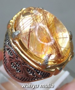 Jual Batu Cincin Akik Kecubung Rambut Kinyang Emas Asli berkhodam bersertifikat kegunaan asal bacaan mantra kalimantan_2