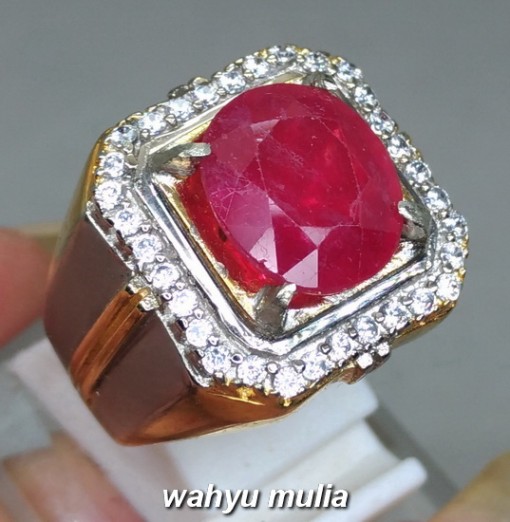 gambar Batu Cincin Natural Ruby Merah Delima Asli bersertifikat afrika ciri harga khasiat berkhodam pria wanita_2