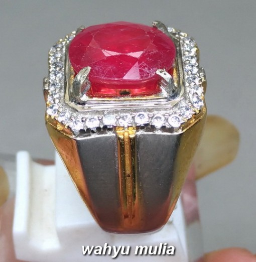 gambar Batu Cincin Natural Ruby Merah Delima Asli bersertifikat afrika ciri harga khasiat berkhodam pria wanita_3