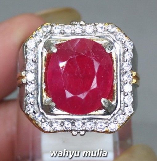 gambar Batu Cincin Natural Ruby Merah Delima Asli bersertifikat afrika ciri harga khasiat berkhodam pria wanita_5