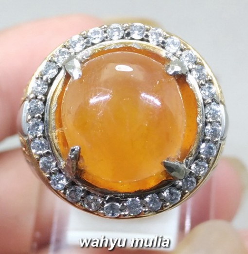 gambar Batu Cincin Yakut Kuning Yellow Safir Asli bagus bersertifikat kristal bening harga khasiat ciri_7