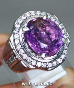 gambar Cincin Batu Kecubung Ungu Amethyst Quartz Asli bersertifikat kalimantan tua muda kristal violet berkhodam pengasihan pria wanita_2