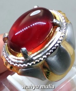 jual Cincin Batu Natural Garnet Merah Selon Asli bersertifikat srilangka asal jenis kegunaan mustika berkhodam lipan_1