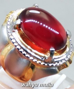 jual Cincin Batu Natural Garnet Merah Selon Asli bersertifikat srilangka asal jenis kegunaan mustika berkhodam lipan_2