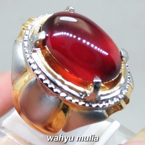 jual Cincin Batu Natural Garnet Merah Selon Asli bersertifikat srilangka asal jenis kegunaan mustika berkhodam lipan_2