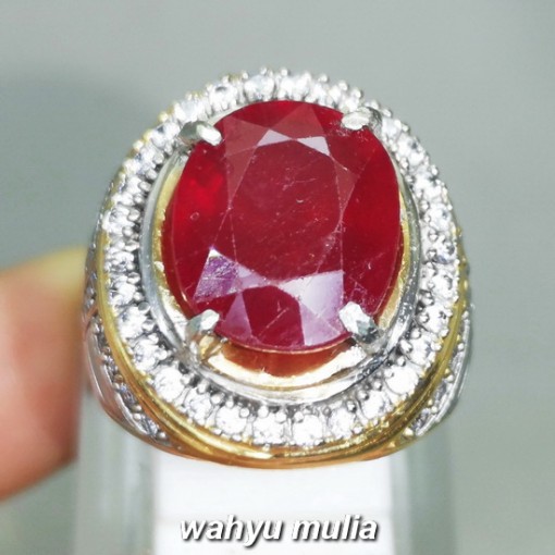 kegunaan Cincin Batu Akik natural Merah Ruby Asli bersertifikat berenergi berkhodam manfaat harga ciri asal afrika_1