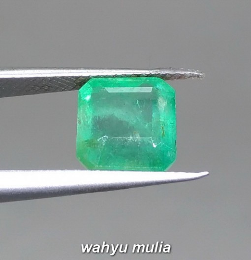khasiat Batu Jamrud Emerald Beryl Colombia persegi Asli bersertifikat rusi brazil afrika yang bagus kristal minor hijau tua_3