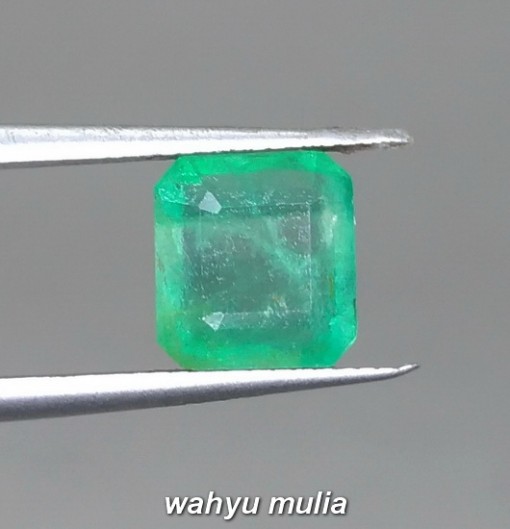 khasiat Batu Jamrud Emerald Beryl Colombia persegi Asli bersertifikat rusi brazil afrika yang bagus kristal minor hijau tua_5