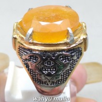 Cincin Batu  Permata Yakut Yellow Safir Besar Asli  Kode 